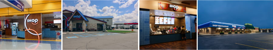 Four images of IHOP Building Facades
